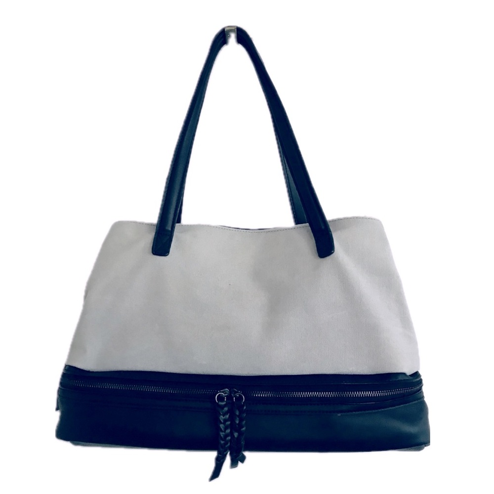 Street Level Black and Light Grey Tote
